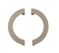 DSWZLQDXB 2 Pieces Drawer Pulls Half Circle Cabinet Knobs Aluminium Alloy Decorative Semi Circle Door Knobs C-Shaped Cupboard Handle Door Levers for Wardrobe,Book Cabinet (Brown)