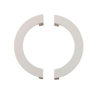 DSWZLQDXB 2 Pieces Drawer Pulls Half Circle Cabinet Knobs Aluminium Alloy Decorative Semi Circle Door Knobs C-Shaped Cupboard Handle Door Levers for Wardrobe,Book Cabinet (White)