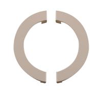 DSWZLQDXB 2 Pieces Drawer Pulls Half Circle Cabinet Knobs Aluminium Alloy Decorative Semi Circle Door Knobs C-Shaped Cupboard Handle Door Levers for Wardrobe,Book Cabinet (Grey)