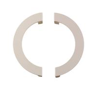 DSWZLQDXB 2 Pieces Drawer Pulls Half Circle Cabinet Knobs Aluminium Alloy Decorative Semi Circle Door Knobs C-Shaped Cupboard Handle Door Levers for Wardrobe,Book Cabinet (Light Grey)