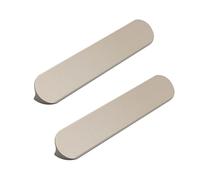 DSWZLQDXB 2 Pieces Wardrobe Pulls Closet Multi-Colour Drawer Handles Sloping Flat Finger Edge Pull Furniture Cabinet Kitchen Aluminum Alloy Knobs Door Levers for Cupboard (300mm,Champagne Gold)