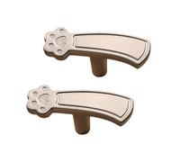 DSWZLQDXB 2pcs Cabinet Handles Zinc Alloy,Kitchen Cute cat paw Shape Drawer Pulls,Wardrobe Handle,Cabinet Knobs,Cupboard Door Levers (Single Hole,Grey)
