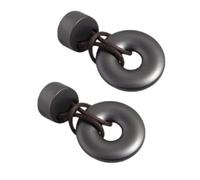 DSWZLQDXB 2pcs Cabinet Handles Zinc Alloy + Leather Kitchen Door Handles Round Profiles Drawer Pulls Wardrobe Children's Room Knobs Cupboard Door Levers (Grey)