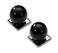 DSWZLQDXB 2pcs Cabinet Pulls Ceramic+zinc Alloy Furniture Knobs for Drawers Cute Ceramic Handle Colorful Wardrobe Multicolored Door Levers Kitchen,Kids Door Knobs (Black)