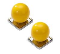 DSWZLQDXB 2pcs Cabinet Pulls Ceramic+zinc Alloy Furniture Knobs for Drawers Cute Ceramic Handle Colorful Wardrobe Multicolored Door Levers Kitchen,Kids Door Knobs (Yellow)