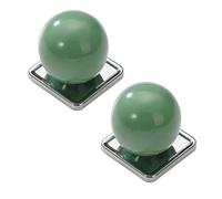 DSWZLQDXB 2pcs Cabinet Pulls Ceramic+zinc Alloy Furniture Knobs for Drawers Cute Ceramic Handle Colorful Wardrobe Multicolored Door Levers Kitchen,Kids Door Knobs (Green)