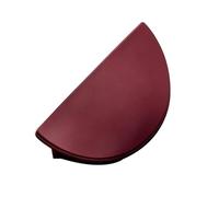 DSWZLQDXB Cupboard Handle Drawer Pulls Half Circle Cabinet Knobs Aluminum Alloy Decorative Semi Circle Door Knobs Door Levers for Wardrobe,Book Cabinet,with Screws,Hole Distance 96mm (red)