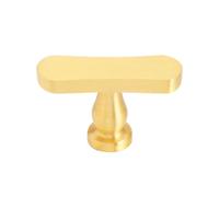 DSWZLQDXB Door Handles T-Shaped Design Drawer Cabinet Pulls Brass Door Levers Pure Copper Cupboard Cabinet Knobs for Kitchen Bathroom,Screws Included (Copper)