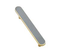 DSWZLQDXB Leather Drawer Pull Gray Anti-Collision Wardrobe Cabinet Door Handle Solid Copper Base Pulls Cupboards Knobs for Kitchen Bedroom,Furniture Hardware (Hole Spacing 96mm)