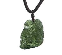 DSXJEZNJ natural stone pendant Genunine Natural Green Moldavite Gemstone Crystal Fashion Silver Pendant 33x24x12mm