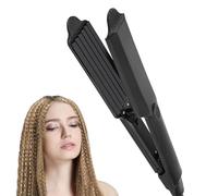 DSXVJHD Hair Crimper for Women, Professional Hair Curler, Ceramic Crimper Wave Curling, Iron Wand Wet Dry Styling Tool for Fluffy, Corn, Perm, Waves, Straight Hairstyle (Black-1)