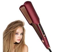 DSXVJHD Hair Crimper for Women, Professional Hair Curler, Ceramic Crimper Wave Curling with 6 Adjustable Temperatures, Iron Wand Wet Dry Styling Tool for Fluffy, Corn, Perm, Waves, Straight Hairstyle