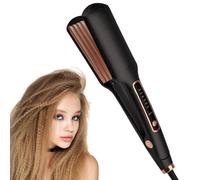 DSXVJHD Hair Crimper for Women, Professional Hair Curler, Ceramic Crimper Wave Curling with 6 Adjustable Temperatures, Iron Wand Wet Dry Styling Tool for Fluffy, Corn, Perm, Waves, Straight Hairstyle