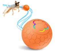 DSXVJHD Interactive Dog Ball Toy, Smart Bouncing Ball for Dogs Toy, Active Automatic Rolling Dog Ball, Electronic Moving Bouncing Launcher (Orange-2)