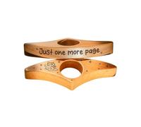 DSXVJHD Just One More Page Thumb Book Holder, Wooden Bookmark with Finger Grip for Easy Reading, Reading Tracker Thumb Ring Bookmark Book Finger Hold for Teachers, Librarians, Book Lovers