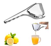 DSXVJHD Lemon Squeezer, Stainless Steel Max Extraction Hand Press Lime Squeezer, Heavy Duty Manual Orange Juicer, Non-Slip Sturdy Flat Citrus Fruits Juicer Squeezer