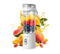 DSXVJHD Portable Blender Smoothie Maker, 600ml Electric Mini Fresh Juice Maker, Powerful Mini Blender with USB for Fruits, Shakes, Smoothie, Perfect for Home, Office, School, Outdoors (White)
