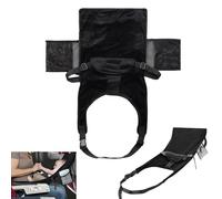 DSXVJHD Travel Airplane Bed for Toddler, Portable Airplane Seat Extender Pedals Bed, Footrest Hammock, Kids Travel Leg Rest Essentials (Black)
