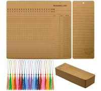DSYIL 100 Sets Reading List Bookmarks with Tassels - 3x8 Library Card Book Marks Bulk, Cardstock Reading Log and Book Tracker for Book Lovers, Book Clubs & Back-to-School Supplies (Brown)