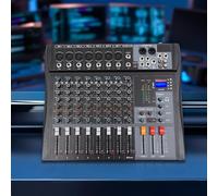 DSYOGX 8 Channel Recording the Mixer, Multi Devices Compatibility Audio Mixer, can Independently Control The High/Medium/Low Voice, USB Bluetooth Studio Mixer DJ Controller Audio Mixing Console