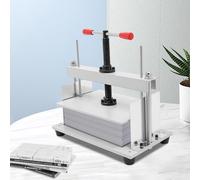 DSYOGX Manual A4 Heavy Press Bookbinder Steel Bookbinding Press Screw Papermaking Book Flattener for Bills, Books in the Flattening, Shaping, Silver Grey