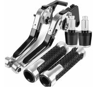 DSYSRX - Motorcycle Adjustable Foliding Brake Clutch Levers Handlebar Grips Ends, For Kawasaki NINJA 400 NINJA400 2018-2020 2021 2022 2023 NINJA-400 CNC Clutch Levers Handlebar