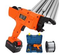 DSYYNAY 8-34mm/30-60mm Automatic Reinforcement Bar Tying Machine, Hand Rechargeable Reinforcement Bar Tying Machine for Steel, Aluminum (1500mAh/13200mAh Lithium Battery X 2),8-3