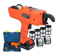 DSYYNAY 8-34mm/30-60mm Automatic Reinforcement Bar Tying Machine, Hand Rechargeable Reinforcement Bar Tying Machine for Steel, Aluminum (1500mAh/13200mAh Lithium Battery X 2),8-3