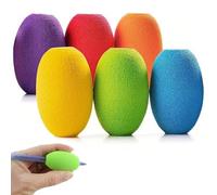 Dszemie 6Pcs Pen Grips, Ball Pencil Grip Soft Foam Sponge Ergonomic Pencil Grip Loop Pens Gripss Arthritis Handwriting Aids For Egg Chunky Pens Cushioned Pencils Grips For Children (Mix)