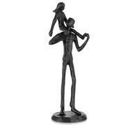 Dszemie Dad and Daughter Iron Figurine, Dad Birthday gifts from Daughter, Father Daughters Love Sculpture, Cast Iron Statue for Wedding, Christmas, Memorial, for Daddy, Stepdad