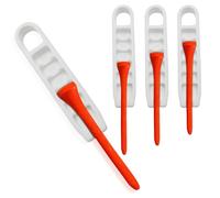 Dszemie Golf Tee Elevator, Golf Tee Height Gauge Elevator 3D Printed, Golf Tee Height Selector Block and Built in Pitch Mark Repair Tool, Combines All 3 in 1 Usage, Lightweight Portable (White)