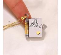 Dszemie The Most Beautiful Chapter Book Necklace for Granddaughter, Book Necklaces & Locket Necklace, Sweet Gifts for Lovers Gifts, Daughter Necklaces from Mom，Pendant Birthday Graduation Jewelry