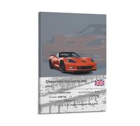 DSZLJY American Racing Car Poster Corvette ZR1 C6 Supercar Poster Decorative Painting Canvas Wall Posters And Art Picture Print Modern Family Bedroom Decor Posters 12x18inch(30x45cm)