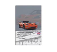 DSZLJY American Racing Car Poster Corvette ZR1 C6 Supercar Poster Decorative Painting Canvas Wall Posters And Art Picture Print Modern Family Bedroom Decor Posters 16x24inch(40x60cm)