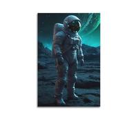 DSZLJY Astronaut Space Poster Planetary Explorer's View Poster Decorative Painting Canvas Wall Posters And Art Picture Print Modern Family Bedroom Decor Posters 24x36inch(60x90cm)