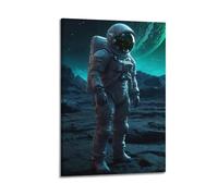 DSZLJY Astronaut Space Poster Planetary Explorer's View Poster Decorative Painting Canvas Wall Posters And Art Picture Print Modern Family Bedroom Decor Posters 12x18inch(30x45cm)