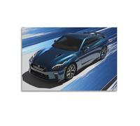 DSZLJY JDM Sports Car Poster for GT-R R35 Blue Racing Poster Decorative Painting Canvas Wall Posters And Art Picture Print Modern Family Bedroom Decor Posters 12x18inch(30x45cm)