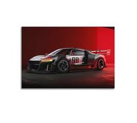 DSZLJY Luxury Sport Car R8 LMS ABT GT3 Racing Car Poster Poster Decorative Painting Canvas Wall Posters And Art Picture Print Modern Family Bedroom Decor Posters 20x30inch(50x75cm)