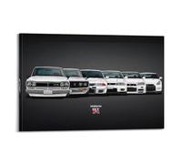 DSZLJY Sports Car Poster for Classic Skyline R34 & Modern R35 Showcase Poster Decorative Painting Canvas Wall Posters And Art Picture Print Modern Family Bedroom Decor Posters 16x24inch(40x60cm)