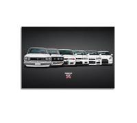 DSZLJY Sports Car Poster for Classic Skyline R34 & Modern R35 Showcase Poster Decorative Painting Canvas Wall Posters And Art Picture Print Modern Family Bedroom Decor Posters 20x30inch(50x75cm)