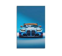 DSZLJY Sports Car Poster for M4 GT3 High-Speed Racing Poster Decorative Painting Canvas Wall Posters And Art Picture Print Modern Family Bedroom Decor Posters 24x36inch(60x90cm)