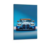 DSZLJY Sports Car Poster for M4 GT3 High-Speed Racing Poster Decorative Painting Canvas Wall Posters And Art Picture Print Modern Family Bedroom Decor Posters 24x36inch(60x90cm)