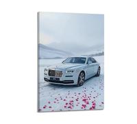 DSZLJY Supercar Poster Ghost Luxury Car in The Snow Poster Decorative Painting Canvas Wall Posters And Art Picture Print Modern Family Bedroom Decor Posters 12x18inch(30x45cm)