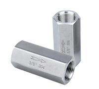 DSZUJTYROP 1 PCS 304 stainless steel pneumatic joint check valve water pipe pump seal G thread 1/8" 1/4" 3/8" 1/2" thread(CV-G01)