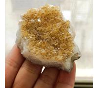 DSZUJTYROP 1pc Citrine Quartz Geode Yellow Crystal Cluster Crystals Rough Stone Crafts Ornament Ornaments (Size : 110-140g)