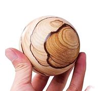 DSZUJTYROP 1PC Polished Wood Grain Stone Crystal Ball Quartz Sphere Crafts Ornament (Size : 6-7cm)