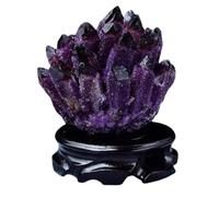 DSZUJTYROP 1pc Raw Amethyst Quartz Crystal Cluster Stones Point Geode Cave Home Decoration Crystals,310~400g