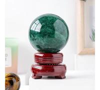DSZUJTYROP 1PC Stone Green Strawberry Quartz Ball Crystal Sphere Gemstone Home Decor with Base Ornaments (Size : 6-7 cm)