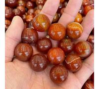 DSZUJTYROP 20mm red Agate Ball Quartz Crystal Ornaments (Size : 30pcs)