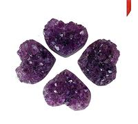 DSZUJTYROP 3-4cm Rough Uruguay Heart Shaped Amethyst Geode Cluster Crystals Stones Crystal Clusters Home Decoration Ornaments